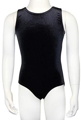 GymStern Kurzarm Crash Samt Turnanzug Body - ML110449 Farbe schwarz, Größe 140