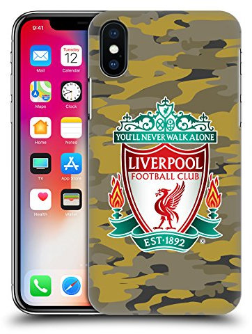 Head Case Designs Officially Licensed Liverpool Football Club Royal Colourways Crest Camou Hard Back Case Compatible With Apple iPhone X/iPhone XS