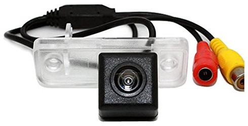 Kalakus Auto Rückwärtskamera in Kennzeichenleuchte Einparkhilfe Fahrzeug-Spezifische Kamera mit Wasserdichtfür Mercedes Benz CLS Klasse CLS550/CLS300/E230/320CDi(Size 25 * 65mm Down Round Edge)