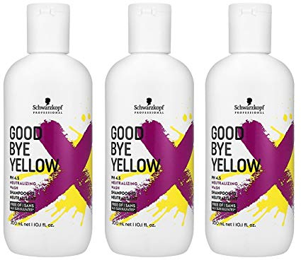 Schwarzkopf 3 er Pack Schwarzkopf Goodbye Yellow Shampoo 300 ml