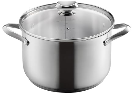 Metaltex ICONA - Cacerola Alta Acero Inoxidable. Diámetro Superior 22CM. Capacidad 4,5 Litros
