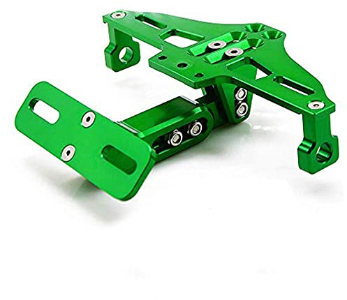 Universal Motorrad Lizenz Kennzeichenhalter Einstellbar für Z900 Z650 Z750R Ninja 250 ER6N ER6F ZX6R ZX10R Z250 Z800 Z1000 -Grün