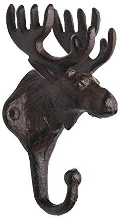 BRASSTAR Vintage Gusseisen Hirschkopf Geweih Wandhaken/Aufhänger - Wohnzimmer Badezimmer Zimmer Küche Wanddekoration Kleiderhaken Rustikal PTZY226