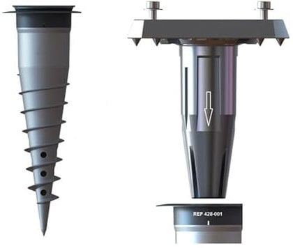GARD&ROCK - Base en aluminium pour parasol déporté + Kit Pied GARD&ROCK