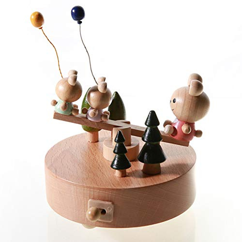ZEIHAOWAN Mehrere Szenen Mechanismus Spieluhren Holz Spieluhr Neuheit Music Box, Student, Geburtstag, Weihnachten, Valentinstag, Thanksgiving, Kinder, etc, Geschenk! (Wippe)
