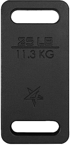 Yes4All U7TV Gusseisen Ruck Plate Gewichte, 11,3 KG | 25 PFUND, Schwarz - Einzeln