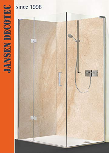 Duschrückwand Set 2-teilig, links 90x200cm, rechts 120x200cm, Motiv: Sandstein Canyon