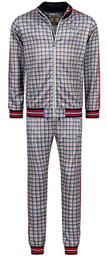Lonsdale Men's BURMARSH Trainingsanzug, Blue/White/Red, S