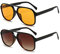 Long Keeper Vintage Sonnenbrille Polarisiert für Herren Damen Klassisch 70er Retro Sonnenbrille Pilotenbrille Groß mit UV400 Schutz