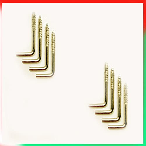 Byour3 - Set 4 Chiodini per Astine con Molla a Pressione - Accessori Bacchette Estensibili Fissaggio Parete Supporti Ricambio Vite x Bastoni Tenda a Vetro Finestra (Oro, Set 4 pz)