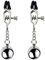 Jinqian 1 Paar Edelstahl Nippelklemmen mit Gewicht Kugeln, Sexy Nippel Clamps Set Brustwarzen Klemmen Nippel Stretcher Klitoris Schamlippen Brust Clip SM Bondage Erotik Sexspielzeug Für Frauen (A)