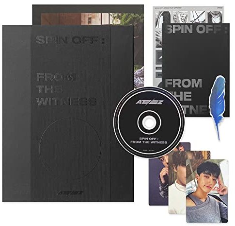 ATEEZ - [SPIN OFF : FROM THE WITNESS] (WITNESS VER. (LIMITED EDITION)) Out Box + Photo Booklet + Bookmark + DISC + 3 Photocard + Sticker + Folded Poster + 2 Pin Button Badges + 4 Extra Photocards