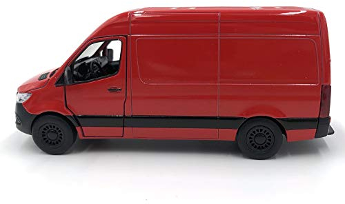 ICE TOYS 1:48 Scale Model Car with Opening Door (Red Van)