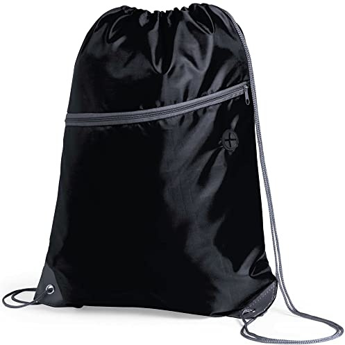 eBuyGB Unisex's Travel Sack Cinch Drawstring Zipper Bag, 1