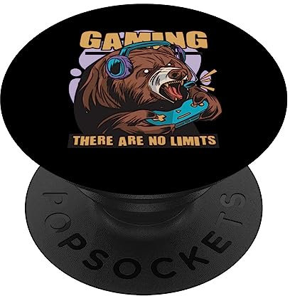Gaming stuff there are no limits pc game accessoires for men PopSockets Swappable PopGrip