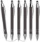 Cobee Stylus Tip Kugelschreiber, 6 Stück 1,0 mm Einziehbarer Kugelschreiber Mittlere Spitze Glatter Schreibstift Schwarze Tinte Metallstift Stylus Schöner Stift für Touchscreens
