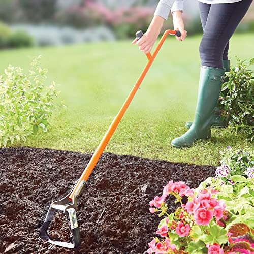 Coopers of Stortford - Push & Pull Weed Hoe for Weeding and Soil Cultivation - High-Quality Steel Blade with Long Lightweight Handle & Soft Grip - Garden Hand Tool for Beds and Borders