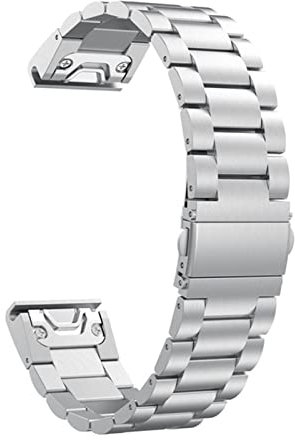 OPKDE Metall-Armband für Garmin Fenix 7 7S 7X 5X 5 6X 6Pro 3HR Easyfit Schnellverschluss Edelstahl Band Fenix7 Handgelenk Armband, 22mm Fenix 7-EPIX, Achat