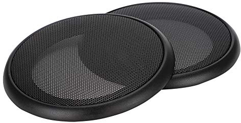 4 Inch Speakerill 16Cm Speaker Cover Metal Cold Rolled Steel Abs 2Pcs 4Inch Metalo Speaker Coversive Decorative Circle Mesh Cover (black+black)