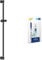 GROHE Vitalio - Brausestange 90cm + Kleber Set (oberes Befestigungselement verstellbar, mit Gleiter & Gelenkstück, langlebig), mattschwarz