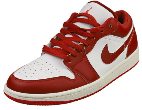 NIKE AIR JORDAN 1 LOW SE Mens Fashion Trainers in White Red - 8 UK