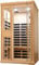Far Infrared Sauna, 1 to 2 Person Canadian Hemlock Home Sauna Spa Indoor Dry Low EMF Sauna Room with 8 Heaters, Touch Screen Control Panel, APP Control, 7 Color Lights, 1650W