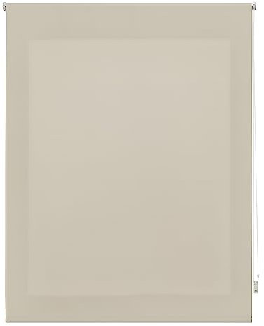 INTERBLIND | Estor Premium Enrollable Translúcido Liso 130x175 cm - Medida de Tela 127x170 cm - Color Marfil - Para Ventanas