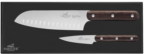 Sabatier International Coffret PHENIX 2 Couteaux de cuisine Office 9cm + Santoku 18cm