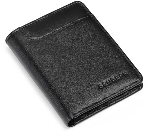 SENDEFN Portefeuille Homme Cuir | Porte-Monnaie avec Double Compartiment à Billets | 7 Porte Carte Crédit | Porte Carte Bancaire | Portefeuille pour Cartes avec Blocage RFID