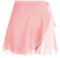 Damen Ballettrock Wickelrock Nebelrosa Chiffon Tanz Rock Verstellbare Taille Krawatten Gymnastik Ballettrock