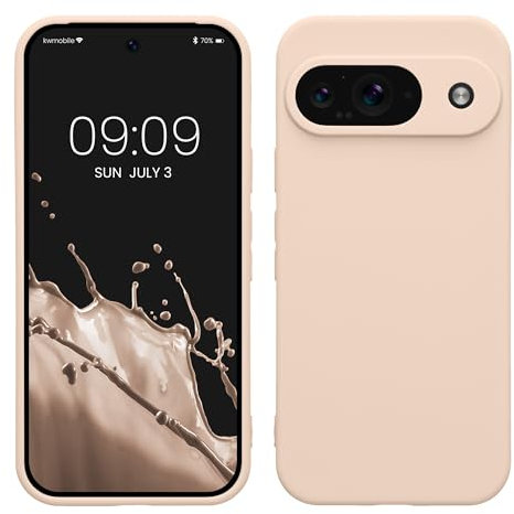 kwmobile Housse Compatible avec Google Pixel 9 Coque - Housse de téléphone en TPU avec Protection Appareil Photo - Coconut Swirl