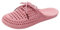 Sabot 𝗣lastique Femme couleur unie pour femmes printemps été avec trous chaussures respirantes fraîches pantoufles décontractées avec une tête enveloppée pour un usage externe Sabot Femme (Pink, 38)