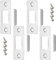 4PCS Door Strike Plate,Stainless Steel Door Latch,Door Latch Plate,Standard Tubular Latch Replacement 70mm X 40.3mm for Door Frame Door Jamb Standard Strike Plates with Repair Screws