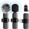Wireless Lavalier Microphone for iPhone iPad Android Phone, Mini Bluetooth Lapel Mic for Video Recording Clip On Microphone for Vlogging Podcast Live Steam Vlog Interview YouTube TikTok