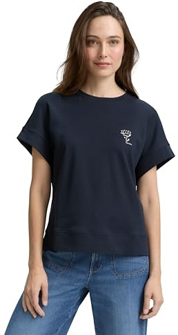 TOM TAILOR Damen Loose Fit T-Shirt mit Print