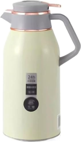 Stainless Steel Thermal Coffee Carafe, Large Capacity 1.9L Thermos Glass Insulated Bottle for Outdoor, Offices, Homes, Restaurants