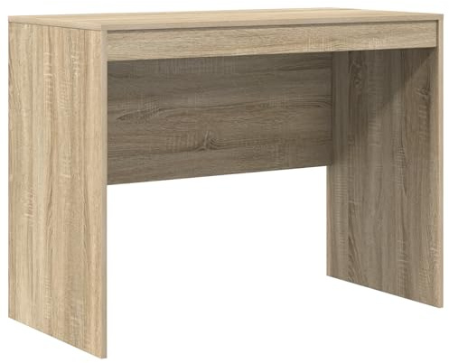 vidaXL Zeitgenössischer Schreibtisch mit Aufbewahrungsschublade | Sonoma Eiche MDF Kompakte Größe 100 x 50 x 76 cm Ideal für Home Office & Lernplatz Computerarbeitsplatz Einfach Modern Vielseitig