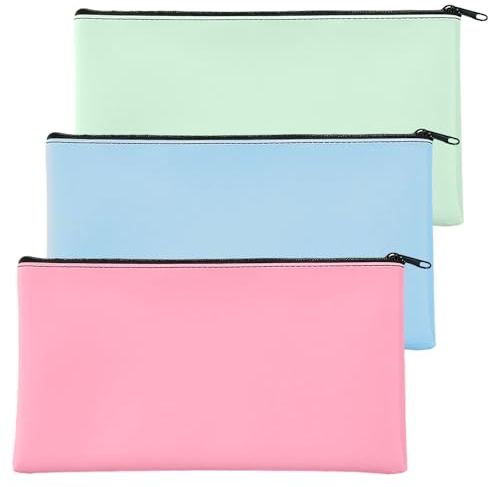 Geldtaschen Banktasche, 3 Stück PU Dokumententasche, 15,5×28cm