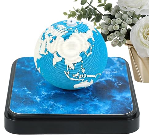3D Kalender 2026 - Abreißkalender 2026 Mit 3D-Skulptur | Kreative Erdkugel-Papierdekoration Für Lehrer Schüler Erwachsene Kinder Auf Dem Bücherregal