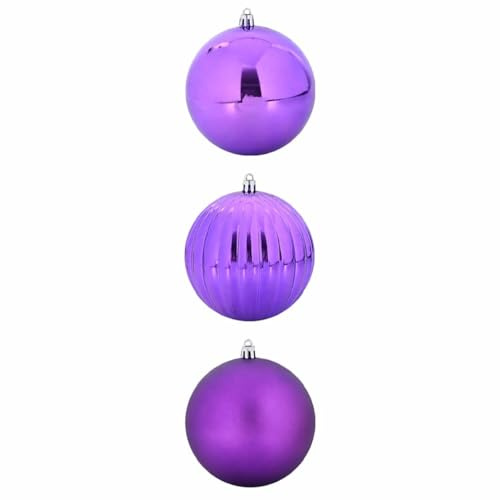 vidaXL Christmas Bauble Set 3 pcs Lilac, Living Room Decor, Traditional Christmas Baubles, Modern Ornaments, Holiday Tree, Elegant Seasonal Decorations