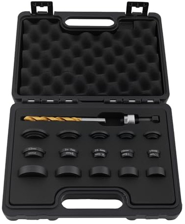 maXpeedingrods 17tlg Lochstanzer-Set für Parksensoren (17-32 mm), Montagewerkzeug für Fahrerassistenzsensoren an Stoßstange und Kotflügel