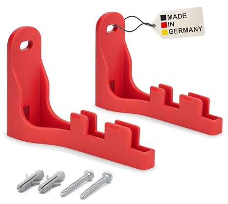 Folientechnik Bayer Wandhalterung für AVM FritzBox 5690 Pro – Passgenaue Router Halterung, stabil & kabelfreundlich, Wandmontage, UV-beständig, inkl. Schrauben & Dübel (Rot)