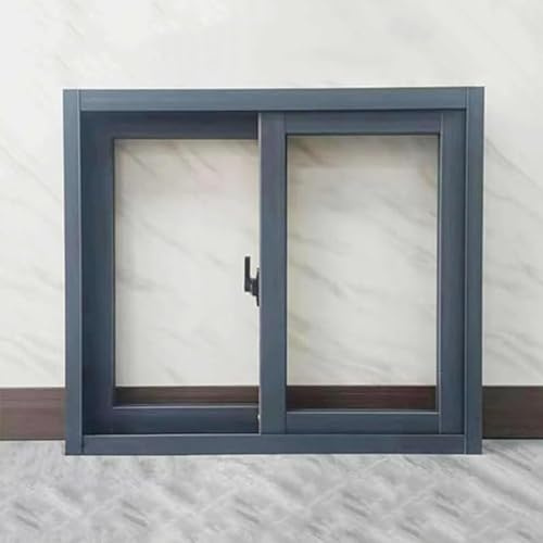 Finestra pieghevole antieffrazione Finestra for seminterrato, for case 31x22 pollici 33x20, scorrevole orizzontale con finestre a zanzariera, in alluminio(30x21/76.2 x 53.3cm)