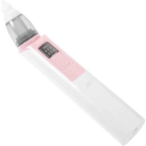 Elektrischer Babynasensauger, 1 Satz, Rosa, PP und Silikon | Rückfluss, Waschbare Spitzen, Ergonomischer Knopf, für Reise und Unterwegs