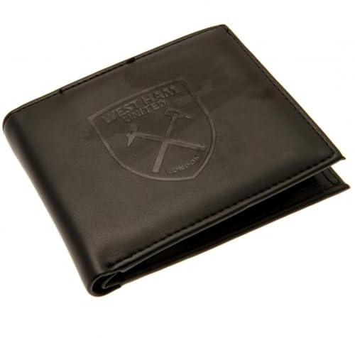 West Ham Football Club Official Leather Wallet RFID Protection Team Crest Badge