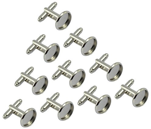 10x DIY Herren Manschettenknöpfe Rohlinge DIY Cabochon Schmuck Herstellung - Handwerk Basteln