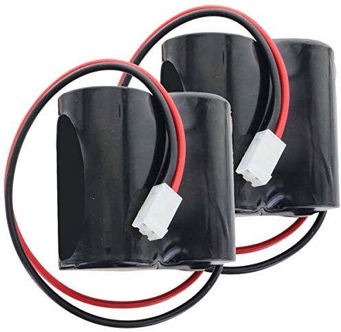 AkkuShop-Artikel 2 Stück Ersatzbatterie passend für ABUS FU2986, FU8220, FU8222, Secvest kompatibel für 2WAY-Funk-Außensirene (Bitte Polung beachten)