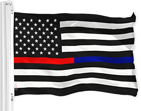G128 Thin Blue line Thin red line Flag 150d Polyester 3x5 ft Printed us-Flagge messingösen schwarz weiß rot us-Flagge