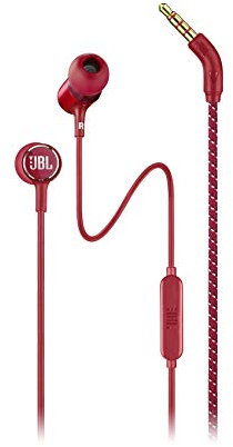 JBL LIVE 100 écouteur Binaural Avec fil Rouge casque et micro - Casques et micros (Avec fil, écouteur, Binaural, Intra-aural, 20 - 20000 Hz, Rouge)