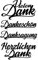 Ideen mit Herz Stanzschablonen, Schriften, Danke, 2,2cm bis 8,5cm, 4 Stück